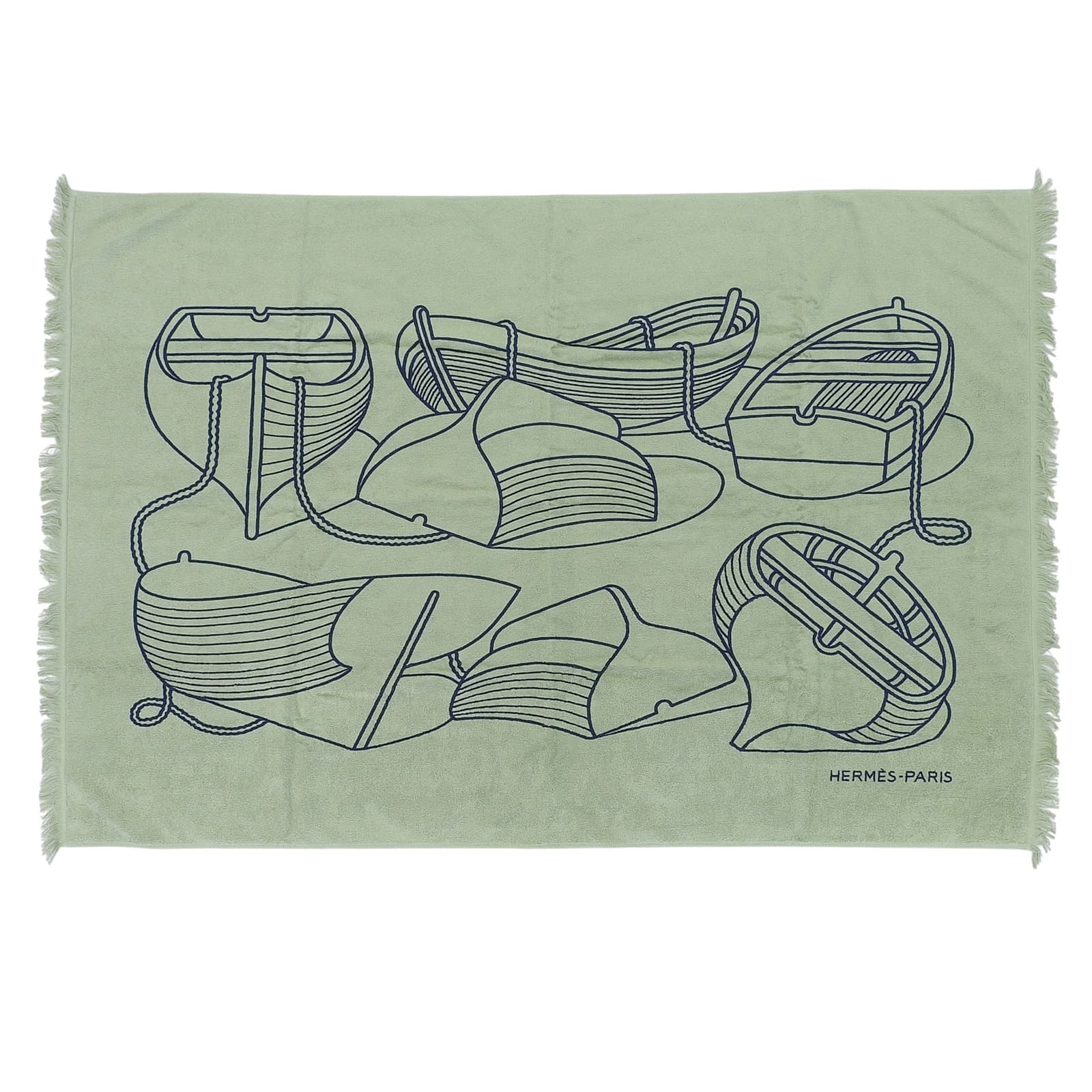 Pristine HERMES Other miscellaneous goods Yachting Plage Teresa Beach towel Used