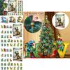 Dinosaur Christmas Countdown Calendar With Acrylic Dinosaur Figurines For Holiday Decor