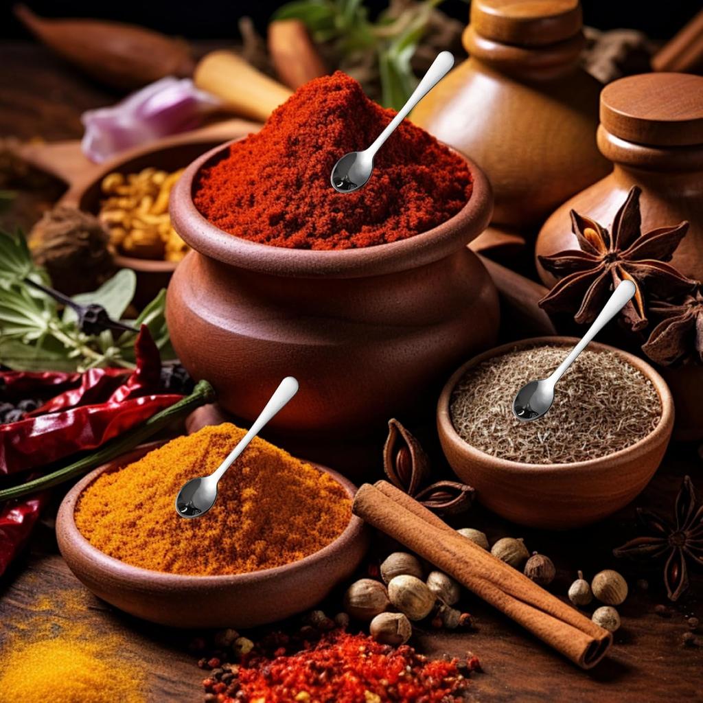 2.87" Tiny Mini Spoons 10pcs, Super Small Stainless Steel Spoons for Spices Jars, Salt, Sugar – Cute Little Serving Spoons for Tiny Jars (10,