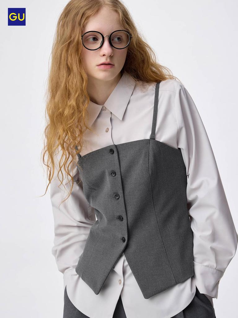 Uniqlo Gu Front Button Bustier