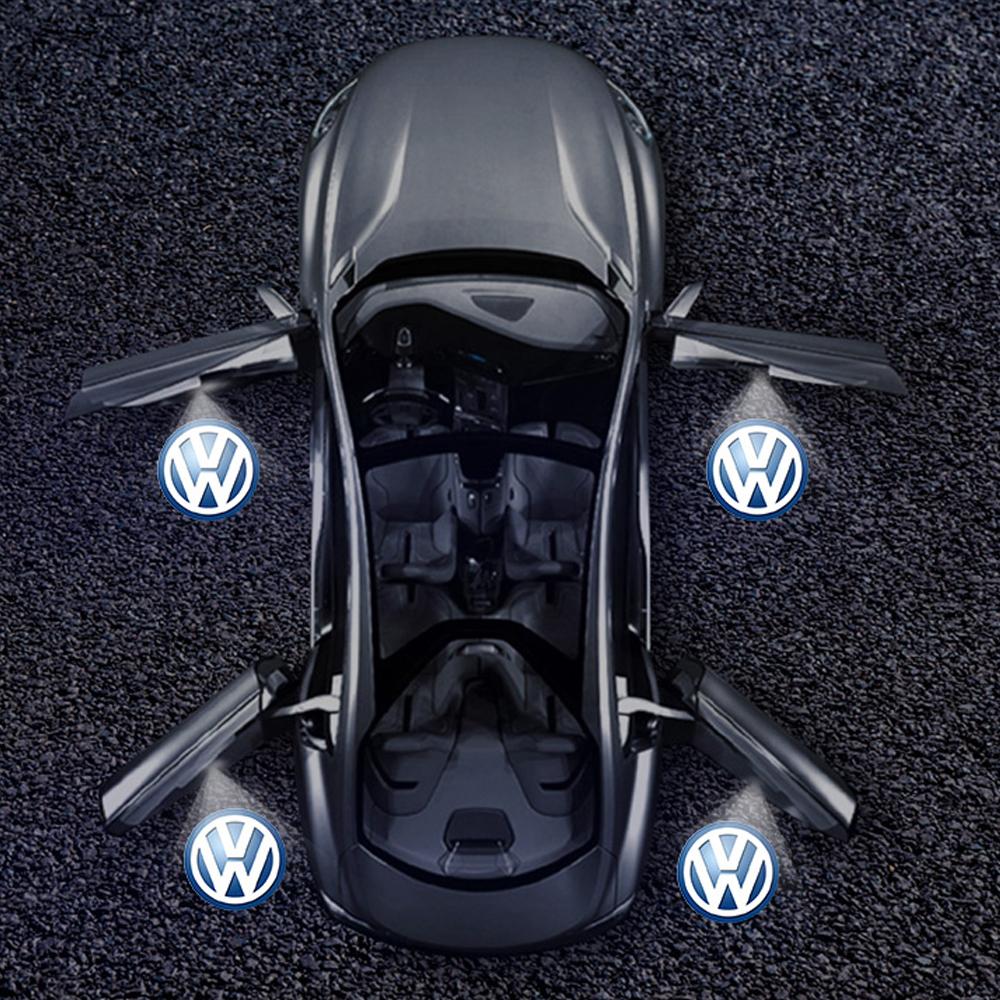 Car Door HD Welcome Light Wireless Projector Induction Night Lamp For Volkswagen VW R Passat Rline Golf Tiguan Jetta GTI Touran