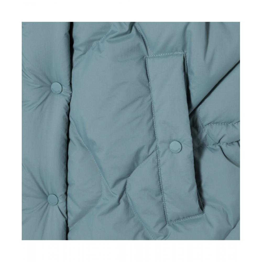 LacoSte Women S Hooded Quilted Down veSt [turquoiSe]