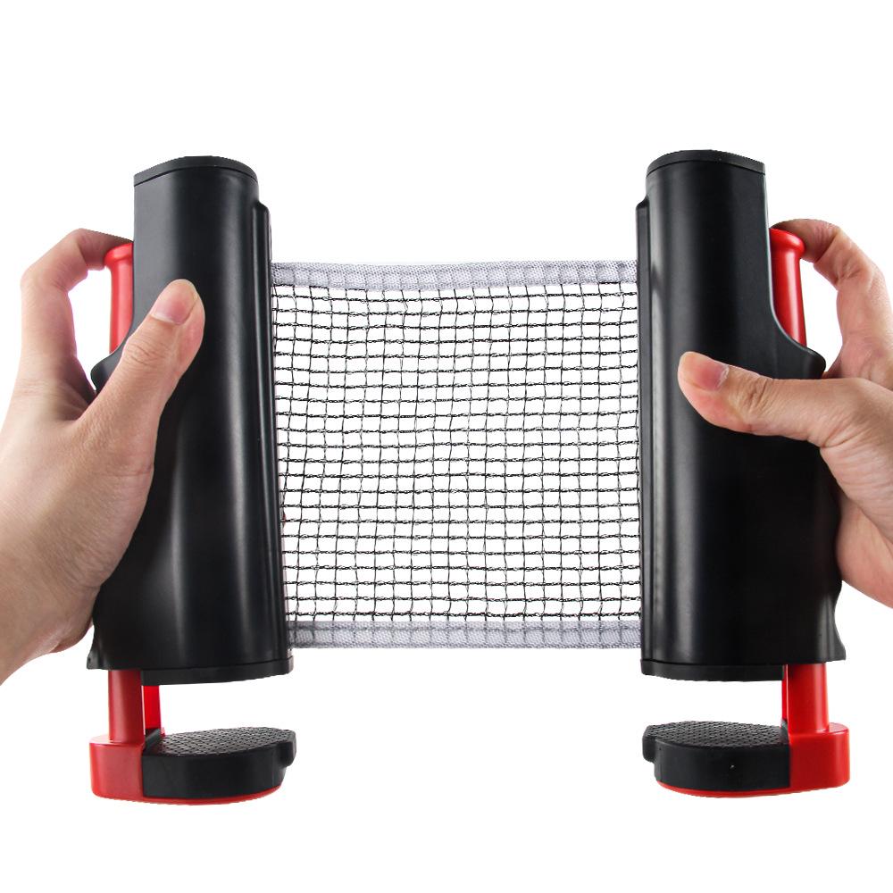 Portable Retractable Table Tennis Net and Stand for Rackets and Tables
