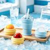 Foldable Silicone Ice Cup with Straw, Creative Ice Ball Maker Mold for Outdoor & Travel Use