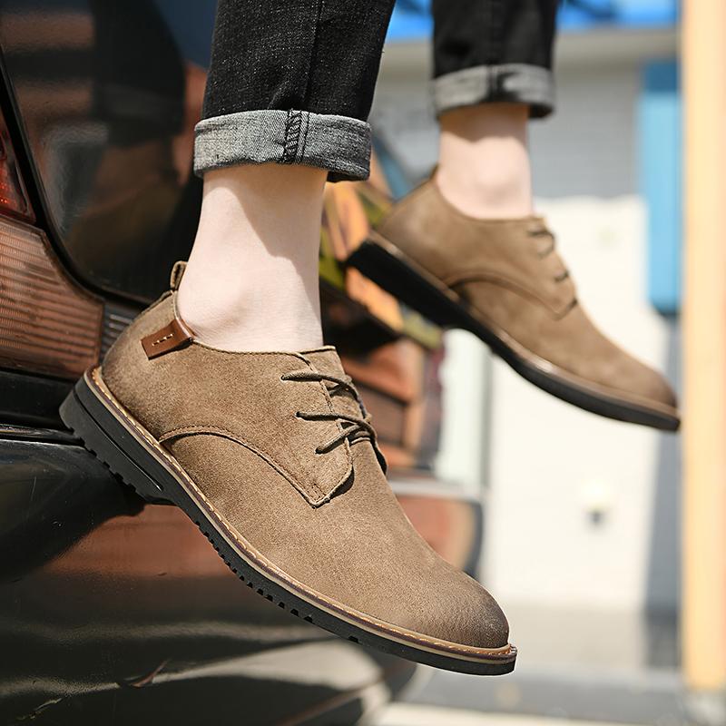 Fashion Men Sneakers New Flat Bottomed Business Lace Up Sports Outdoor Anti Slip Walking Casual Loafers Fashion Soft Soled Casual Shoes