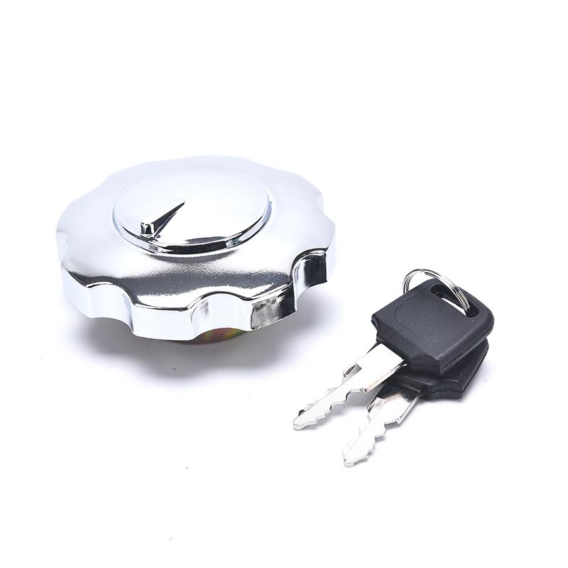 1PCS Diameter 60mm Motorcycle Fuel Gas Tank Cap Cover Lock + 2Pcs Keys For CG125 Spare Parts