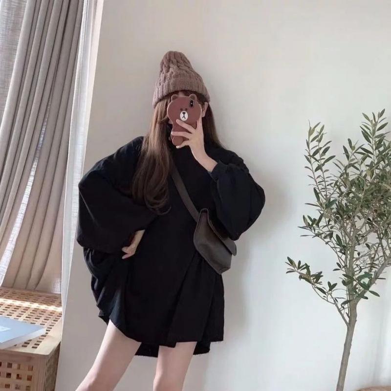 Plus Size Women's Korean-Style Loose Sweatshirt - Trendy Autumn/Winter Jacket for 230-300 Jin