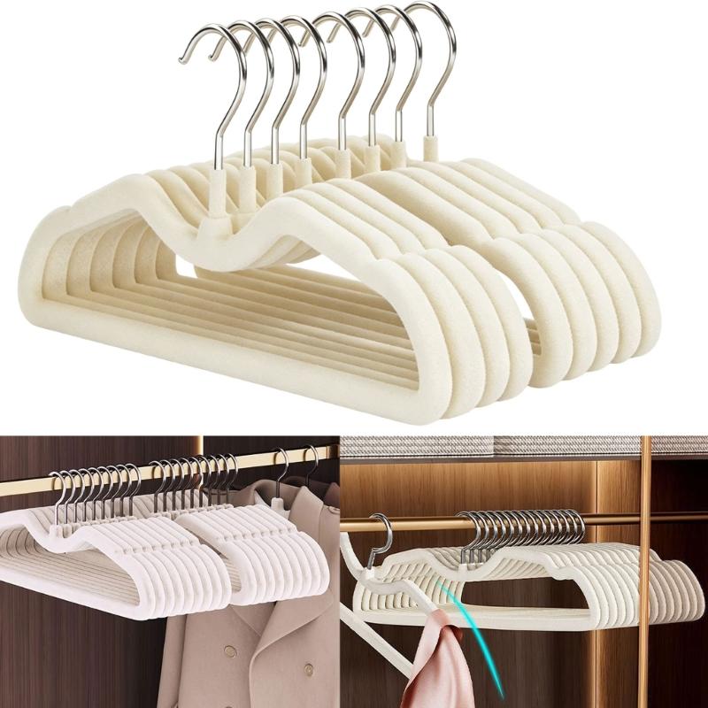 Short-Neck Clothes Hangers, 30 Pack with Soft Covering and Contoured Shoulders for Space-Efficient Closet Storage