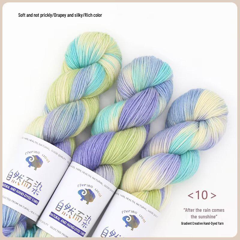Hand-Dyed Blended Wool Yarn for Crochet & Knitting: 100g Skeins for Hats, Scarves, Sweaters & Coats