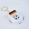 1-10PCS Soccer Fan Collectible Keychain Spinning Clicker Stress Relief Fidget Toy with Flag Pendant Memorial Gift