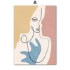 Abstract Line Woman Leaf Vase Boho Posters And Prints Canvas Painting Nordic Aesthetics Wall Art Pictures Living Room Decor