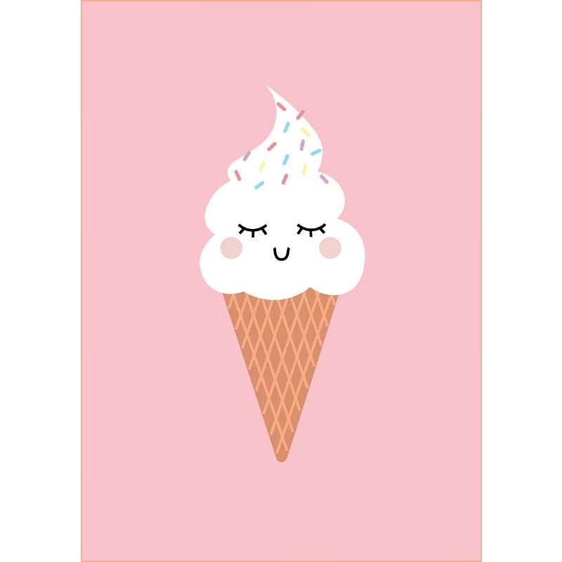 Mode Dessertfarbe Cartoon Eis Poster Druck Leinwanddruck Wandmalerei Wohnzimmer Kinderzimmer Heimdekoration