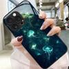 Deep Sea Fluorescent Jellyfish Tempered Glass Phone Case For Samsung Galaxy S23 S24 S25 S26 Ultra Plus FE Shockproof Cover