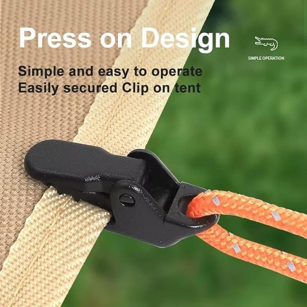 Sturdy Tent Clips Outdoor Tarpaulin Clips -wind Fixed Camping Tent Hook Clamp Clip for Outdoor Camping