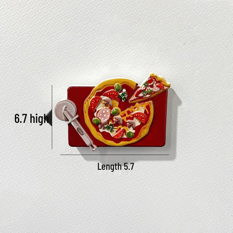 3D Resin Food-Themed Magnet Set for Home Decoration