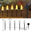 Christmas Solar Pathway Lights, Set of 5 Waterproof Landscape Christmas Lights, Stake Christmas Decorations, LED Lights for Yard Lawn Walkway Decor