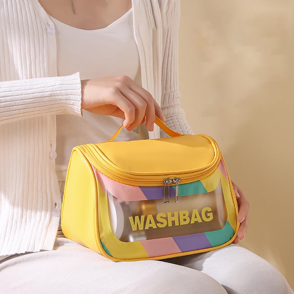 Women PVC Waterproof Cosmetic Bags Travel Storage Bag Toiletry Organizer Portable Transparent Makeup Bag Female Shower Wash Bag