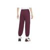 Jordan Solid Logo Patch Cotton Fleece Cuffed Pants Women Bottoms Cherrywood-Red DQ4608-645
