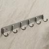 Wall Mounted Space Aluminum Coat Hooks, No Drill Adhesive Rack for Bathroom Bedroom