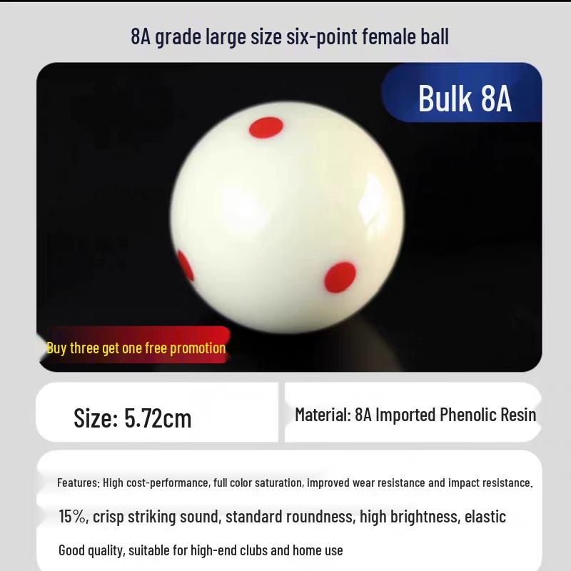 Standard American Billiard 16-Ball Set: Black 8 & 9-Ball with Large Numbers