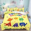 Cute Numberblocks Duvet Cover  Bedding Set Educational Cartoon Number Print Microfiber Quilt Cover For Children Bedroom