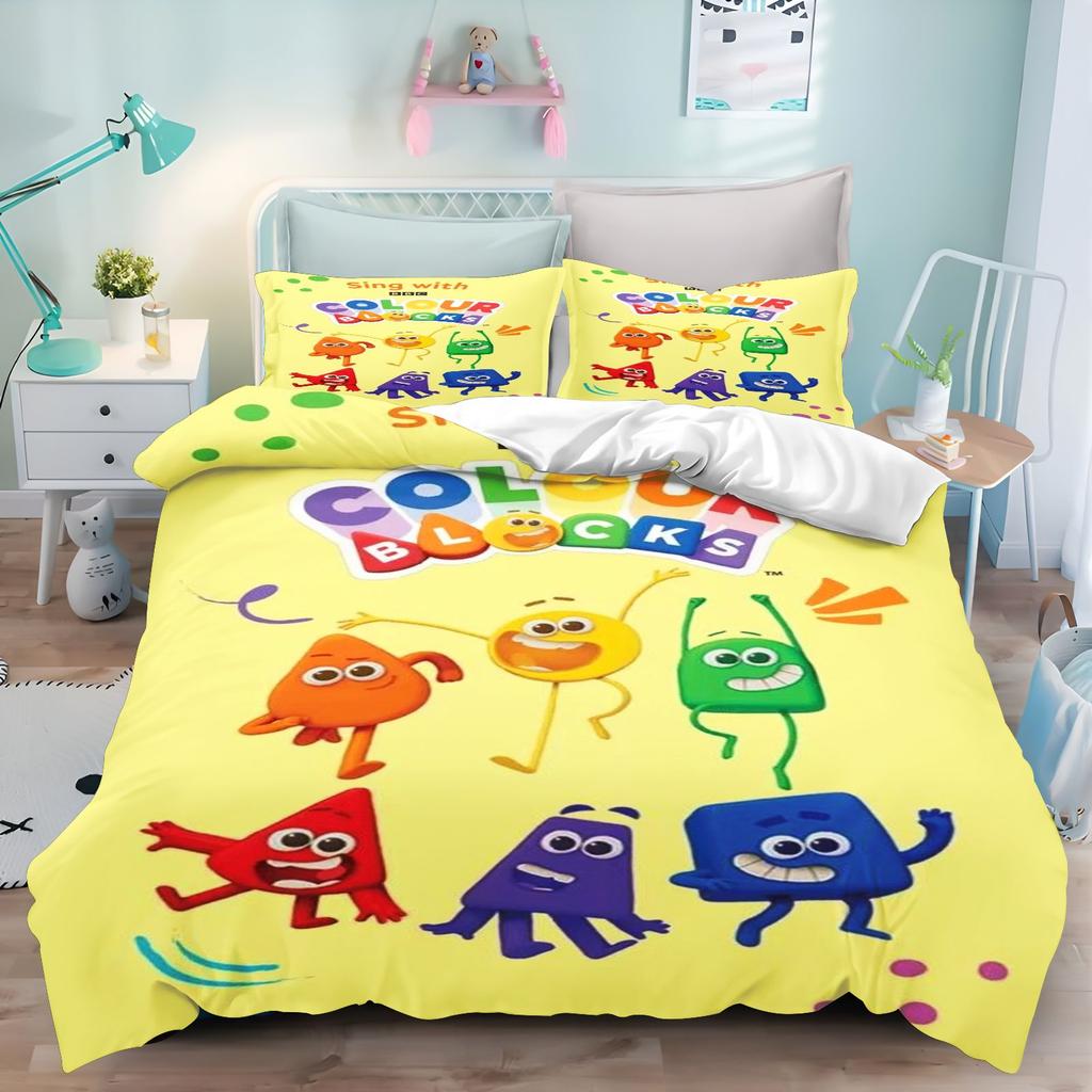 Cute Numberblocks Duvet Cover  Bedding Set Educational Cartoon Number Print Microfiber Quilt Cover For Children Bedroom