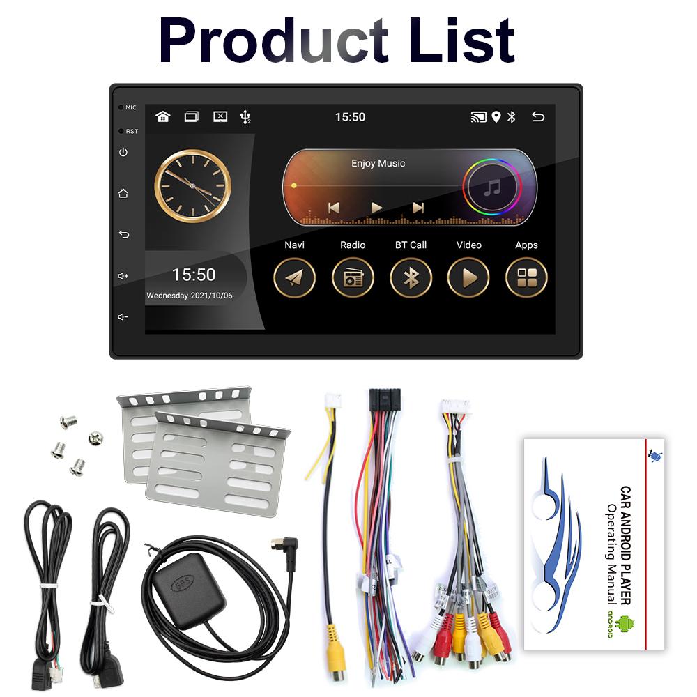 HIPPBQCC Radio Auto 2 Din Carplay Android Auto Android 11 4 Nuclee 4G GPS Audio Auto 7"/9"/10" WIFI BT Player Multimedia Auto