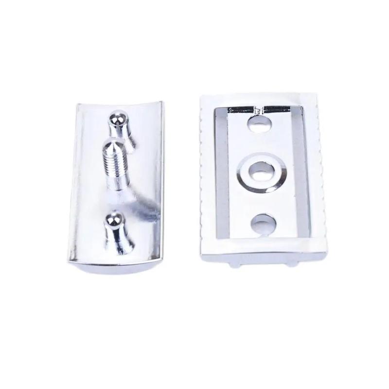 YAQI High Quality Chrome Color Mens Safety Razor Head For Shaving Razor Portable Fashion Simple Razor Head For Cleaning Beard