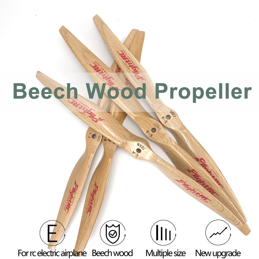 1Pcs 2-blade Electric RC Airplane Motor CW Beech Wood Wooden Prop Propeller 12x6/8 13x6/8 14x7 15x8 16x8 17x8 18x8/10 20x8" Inch
