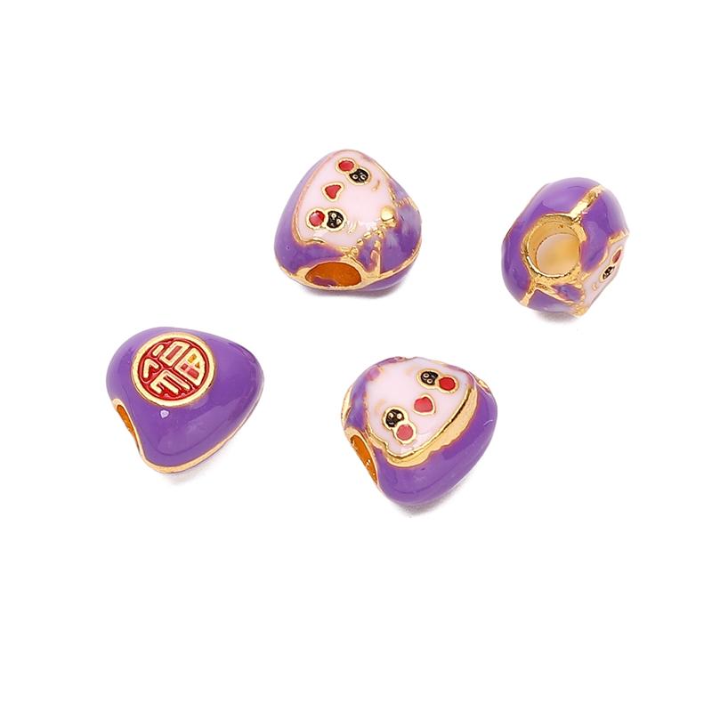 Brelocuri din aliaj Festivalul Bărcii Dragonului Zongzi Pandantiv Față Zâmbitoare pentru Confecționare Bijuterii DIY Brățară Colier