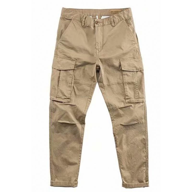 Pánské podzimní rovné montérky Hongxinjie s více kapsami na staveniště