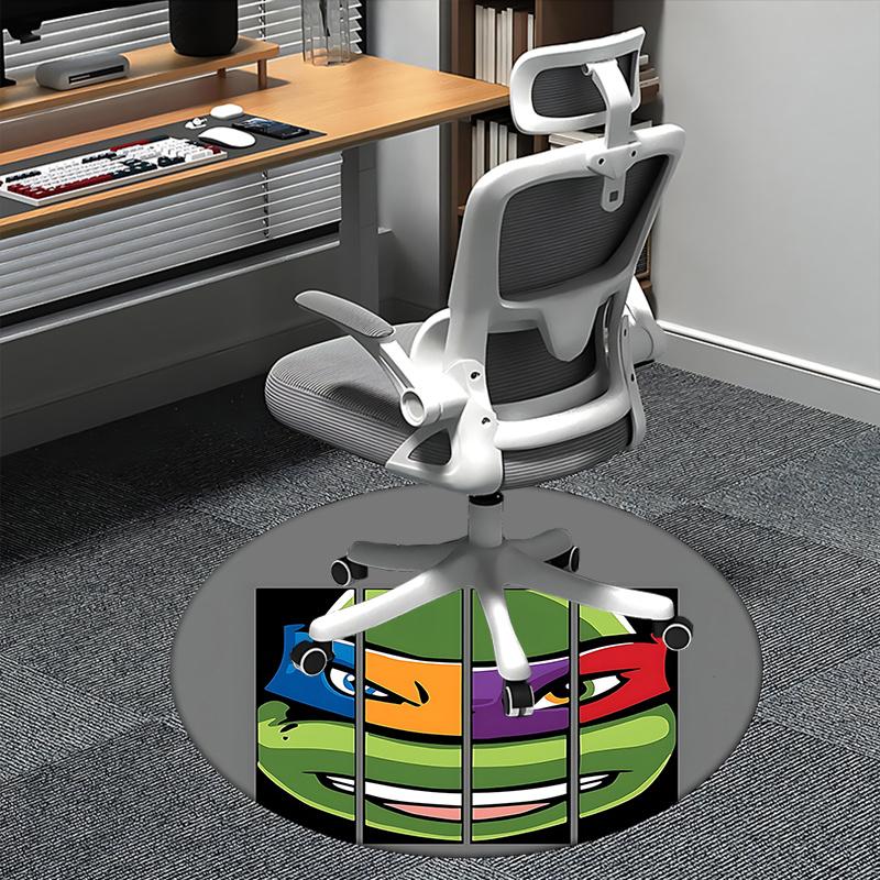 

Teenage Mutant Ninja Turtles Chair Mat Round Carpet - Home Decor, Sofa Rug 80cm