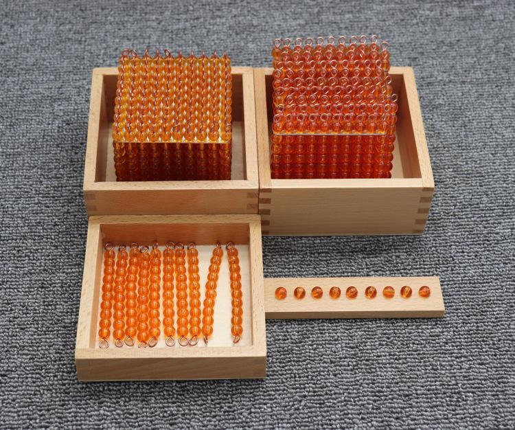 Montessori Math Teaching Aids: Decimal Place Value Game for Ages 3-6