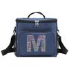 Insulated Bags Portable Shoulder Lunch Bag Waterproof Cooler Box Thermal Organizer Handbag for Men and Women Text Letter Pattern