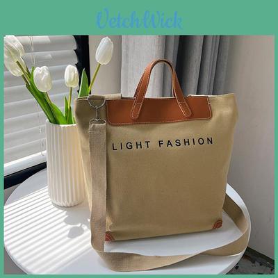 Fashionable Canvas Tote Bag For Women Trendy Large Capacity Shoulder Bag