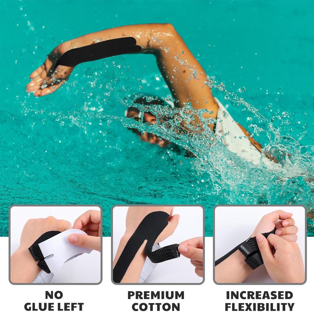 5Pcs Precut Kinesiology Tape For Wrists, Wrist Support & Stability, Wrist Pain Relief Athletic Tape - Waterproof & Elastic Tapes