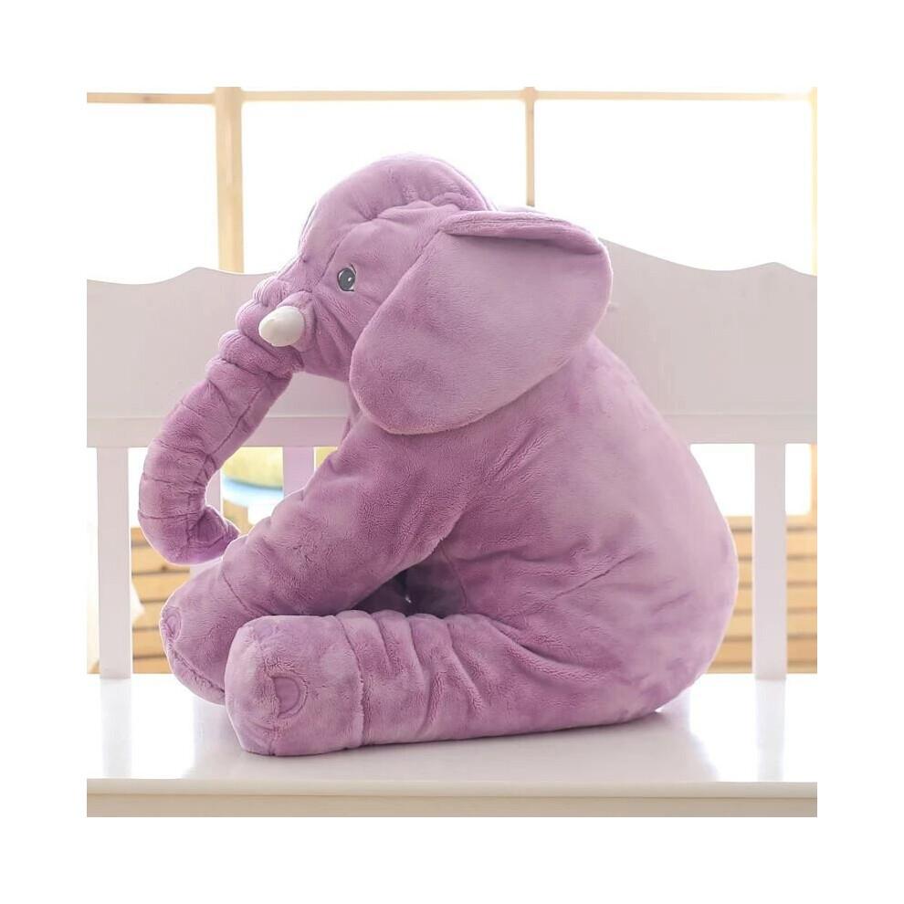 (Purple, 60cm) Baby Soft Plush Long Nose Elephant Sleep Pillow Kids Lumbar Cushion Toys Gifts