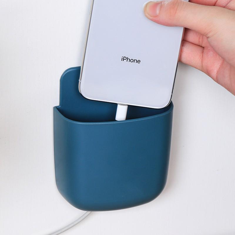 Punch-Free Wall-Mounted Remote Control & Phone Holder - Multifunctional Home Storage Box