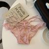 Female Spring and Summer New Sexy Pure Desire Lace Belt Bell Briefs