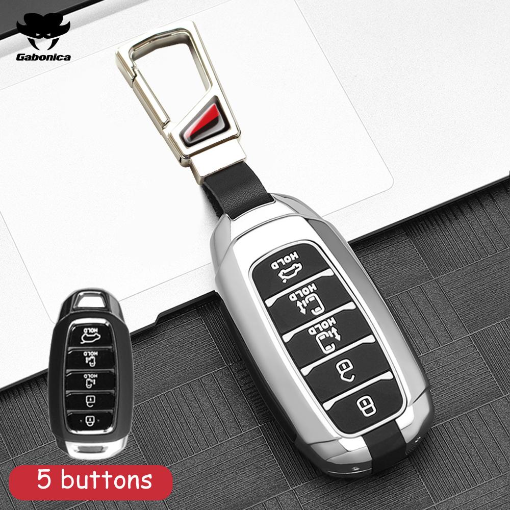 Alloy Car Key Cover For Hyundai N Line Verna Solaris Elantra Azera Kona Encino Grandeur Azera Palisade I30 Ix35 Accent Santa Fe