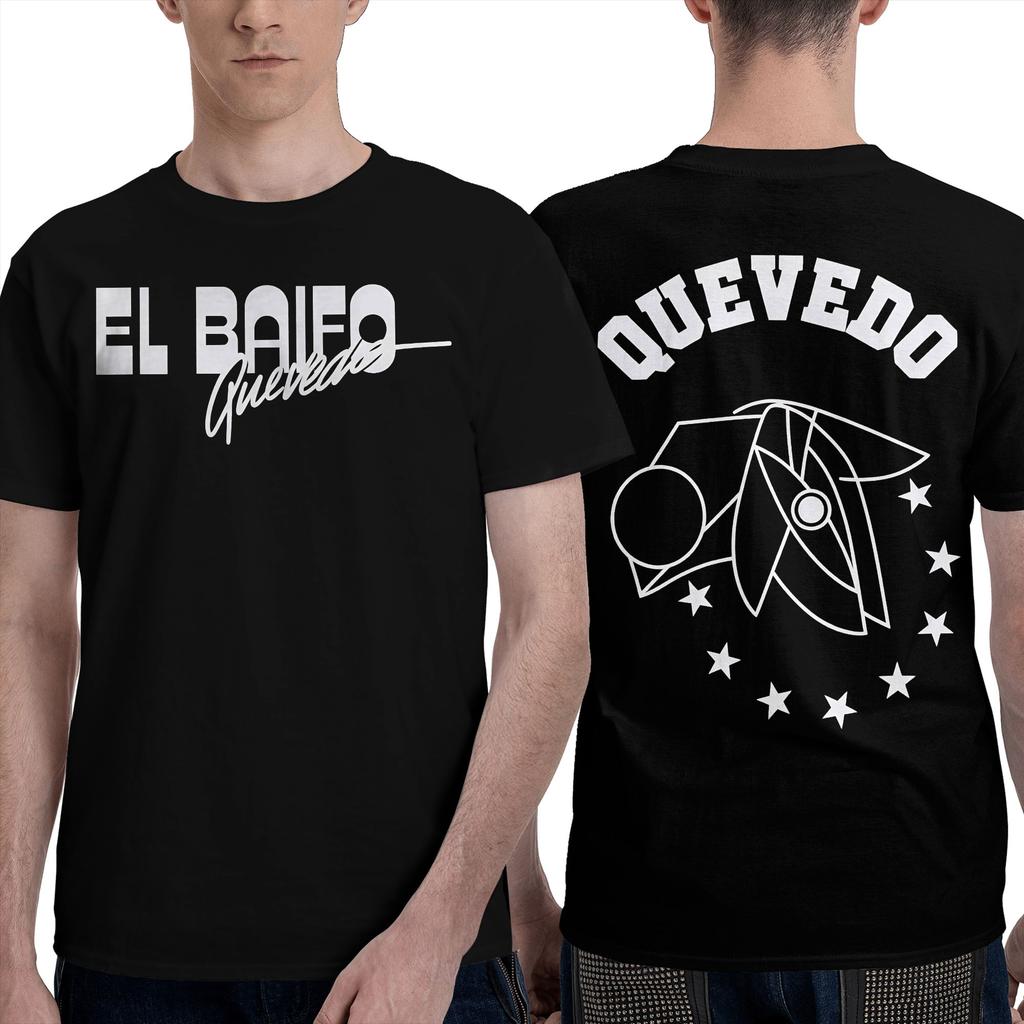 QUEVEDO EL BAIFO 2026 T Shirt Hip Hop TShirts Short Sleeve Y2K Retro Tops Summer 100 Cotton Comfortable Plus Size Clothing
