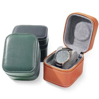 1/2Pcs Single Watch Case PU Leather Watch Travel Case With Removable Cushion Jewelry Storage Case Organizer Portable Watch Box