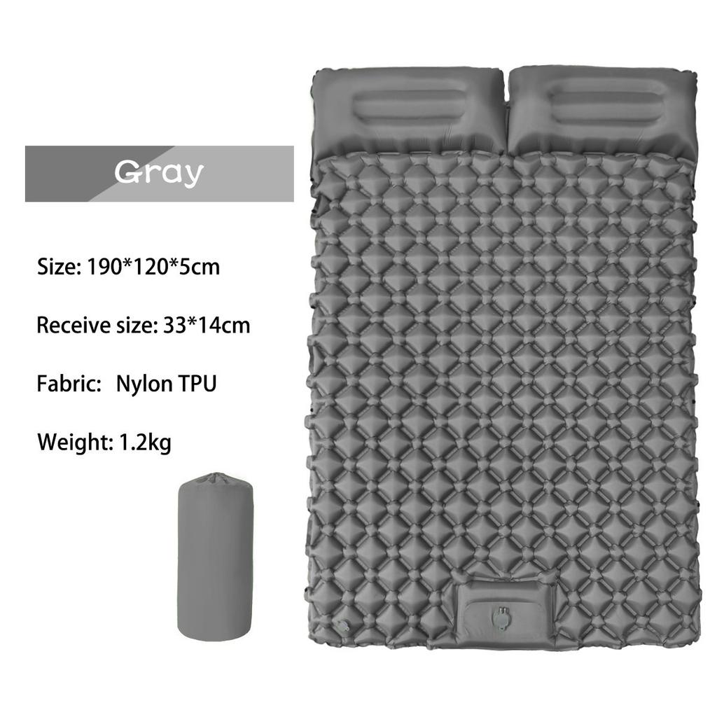 Ultralight Inflatable Camping Mattress with Pillows Built-in Pump Portable Air Sleeping Pad for Outdoor Hiking Travel Tent
