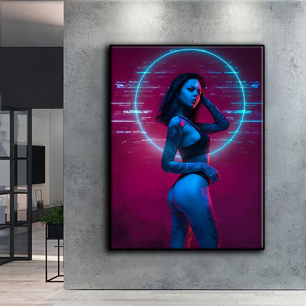 DIY 5D Diamond Painting Cyberpunk Sexy Art Cross Stitch Kit Full Drill Embroidery Mosaic Art Picture of Rhinestones Gift