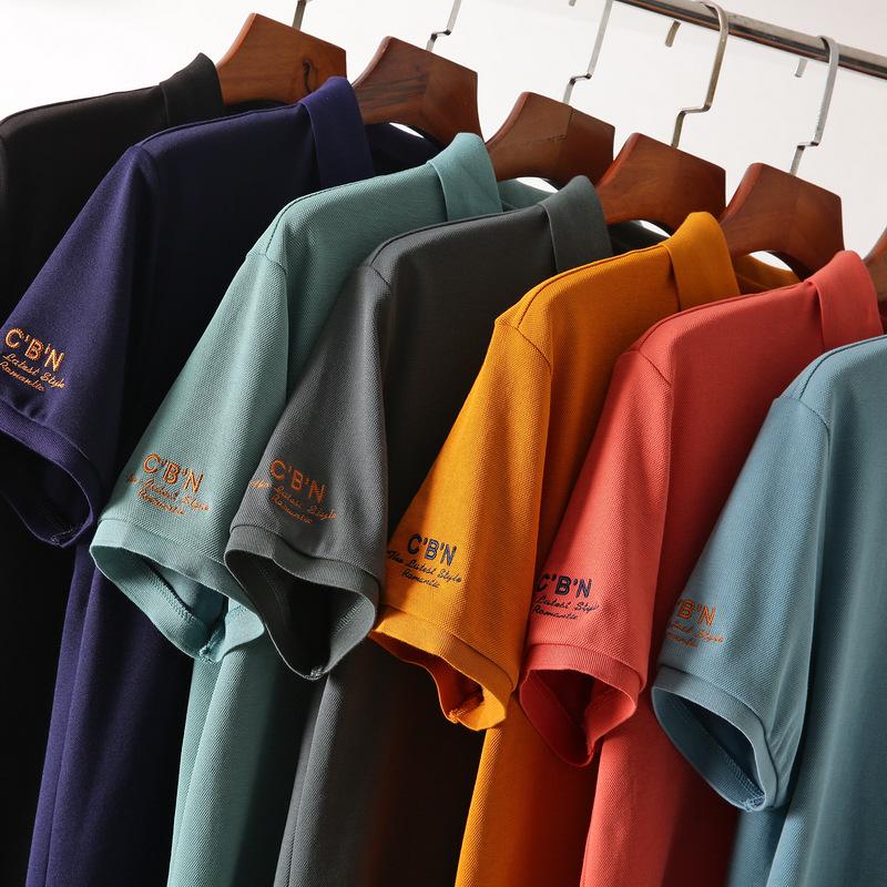 Ανδρικό Πικέ Βαμβακερό Πλεκτό Πόλο, Κοντομάνικο με Κεντητό γιακά που ανασηκώνεται, Casual Καλοκαιρινό T-Shirt (T2305)