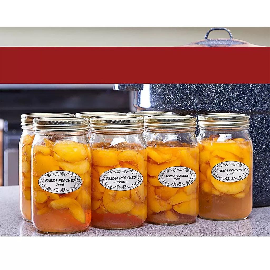 Non-Toxic 150Pcs Oval Canning Labels Blank Stickers For Food Containers Jars Kitchen Restaurant Storage Organizationcan Write1" X 2.25