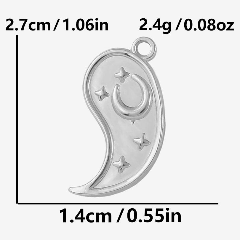 5pcs/Lot High Quality Steel Color Pentagram Star Sun Stainless Steel Pendant For Jewelry Making Supplies Handmade Bracelet Charm