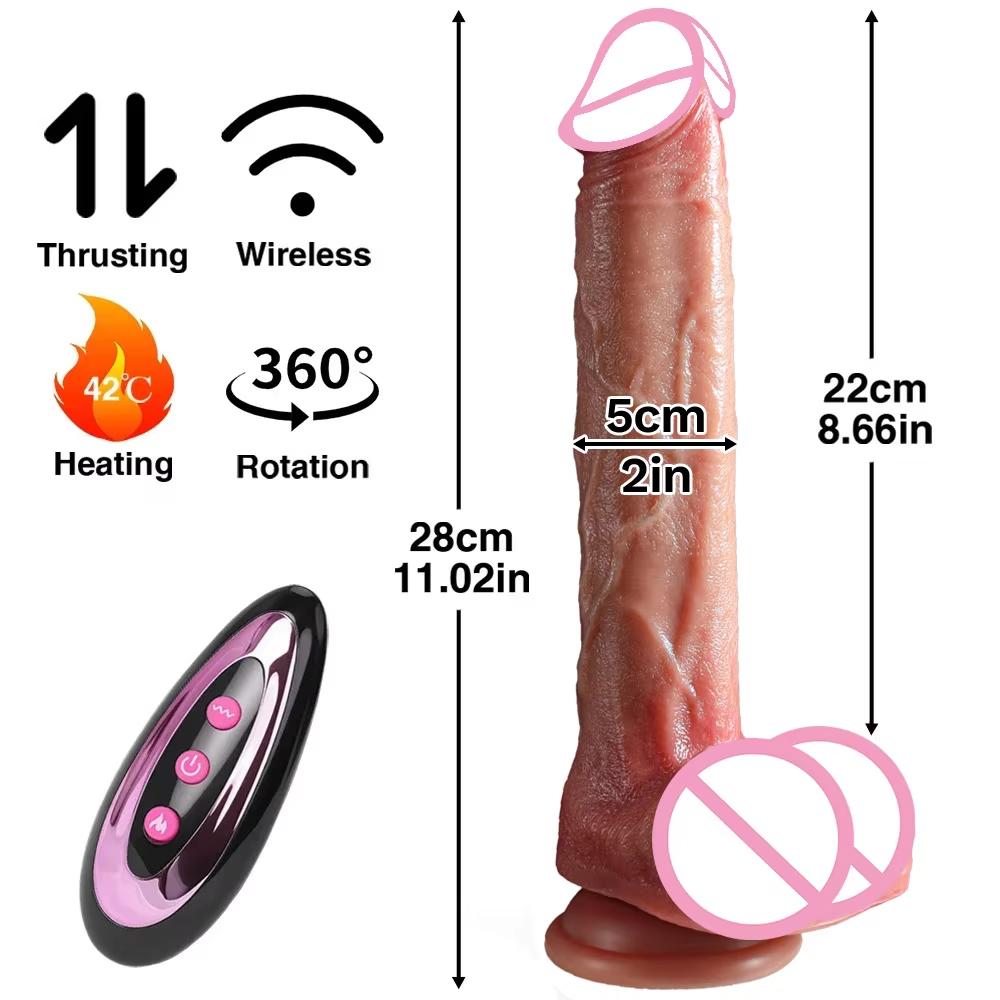 Realistic Dildo Vibrator Thrust Penis Tongue Licking Clitoris Double Penetration Anal Sex Machine Quick Orgasm For Women Sex Toy