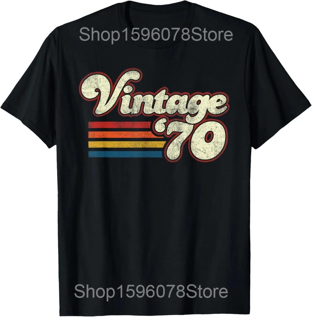 55th Birthday Vintage Legends Born In 1970 55 Years Old T Shirt Men Streetwear Tee Shirt Short Sleeve Unisex Loose Clothing