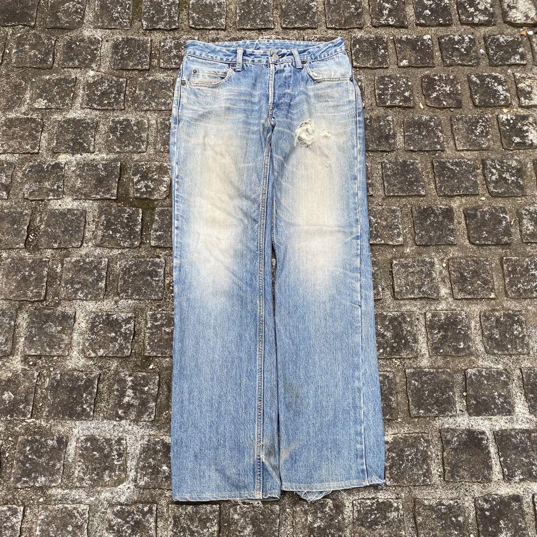 

[USED] One-of-a-kind, Made in Japan Hollywood Ranch Market Distressed Denim Pants Jeans